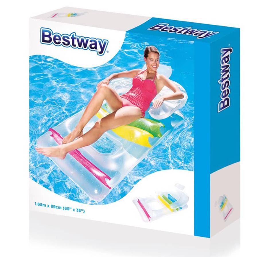 Bestway Inflatable Kool Lounge (165 x 89 cm, Multicolored)