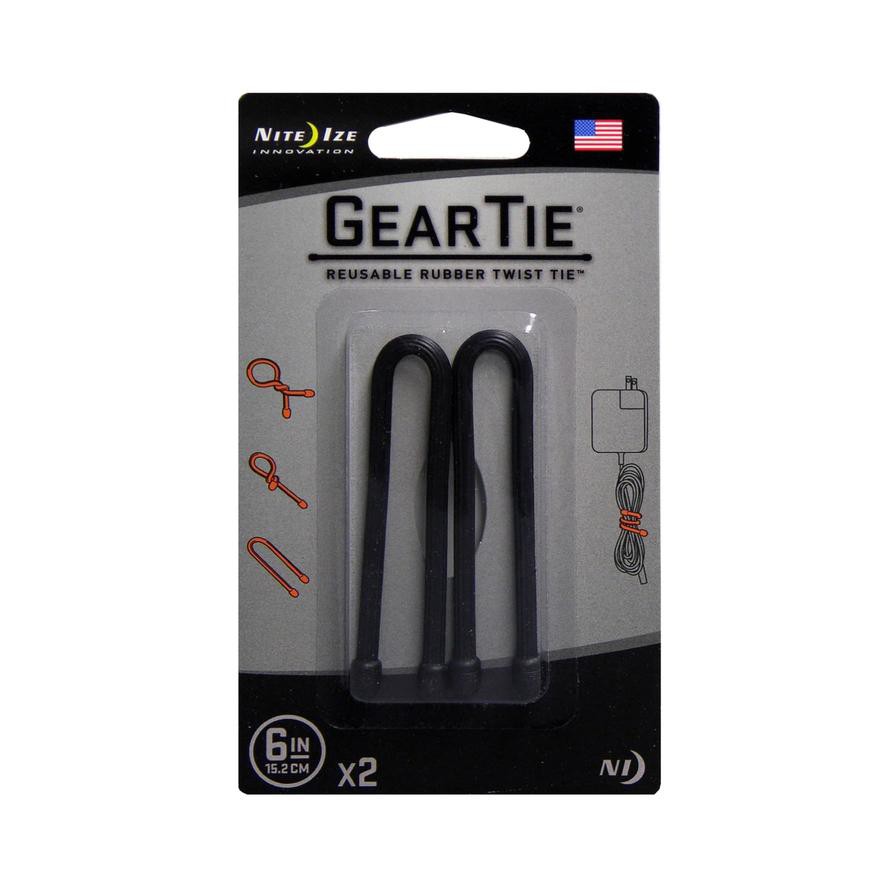 Nite Ize GearTie Reusable Rubber Twist Tie Pack (15.24 cm, 2 Pc.)