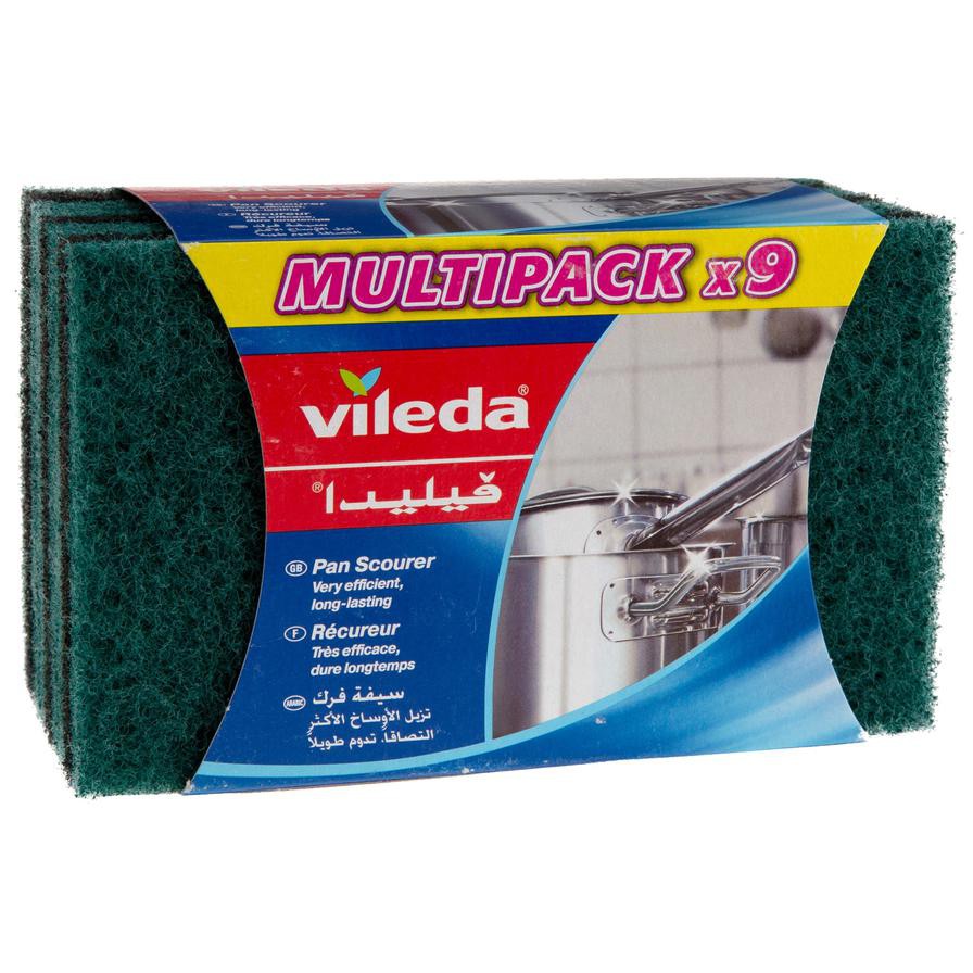 Vileda Scouring Pads (16 x 9.5 cm, 9 pcs)