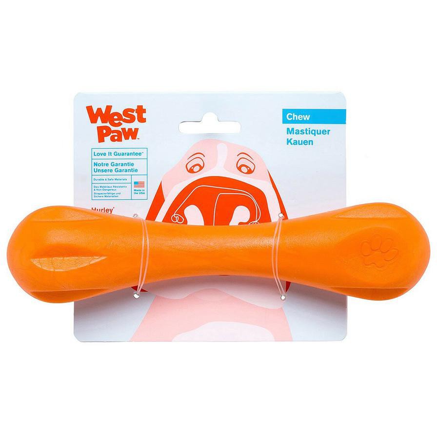 West Paw Hurley Dog Chew Toy (Orange, Large)