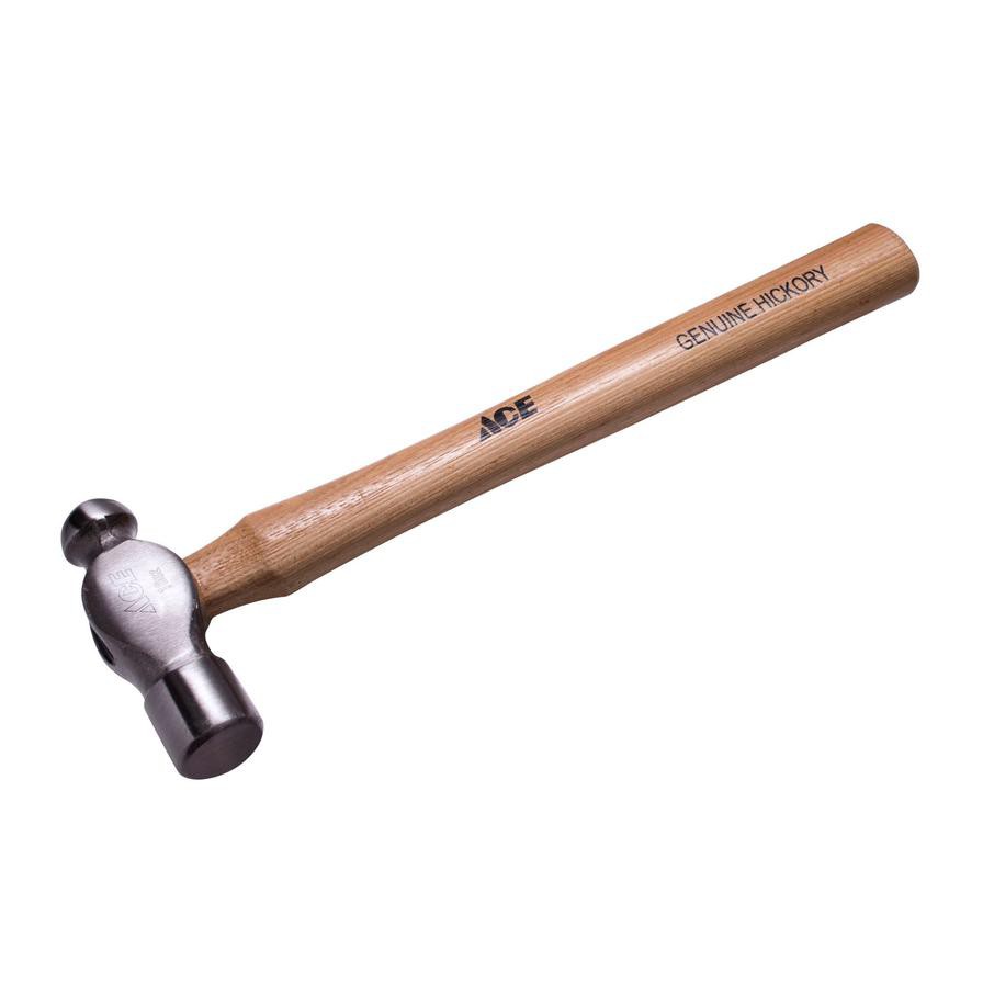 Ace Steel Ball Pein Hammer W/Hickory Handle (453.5 g)