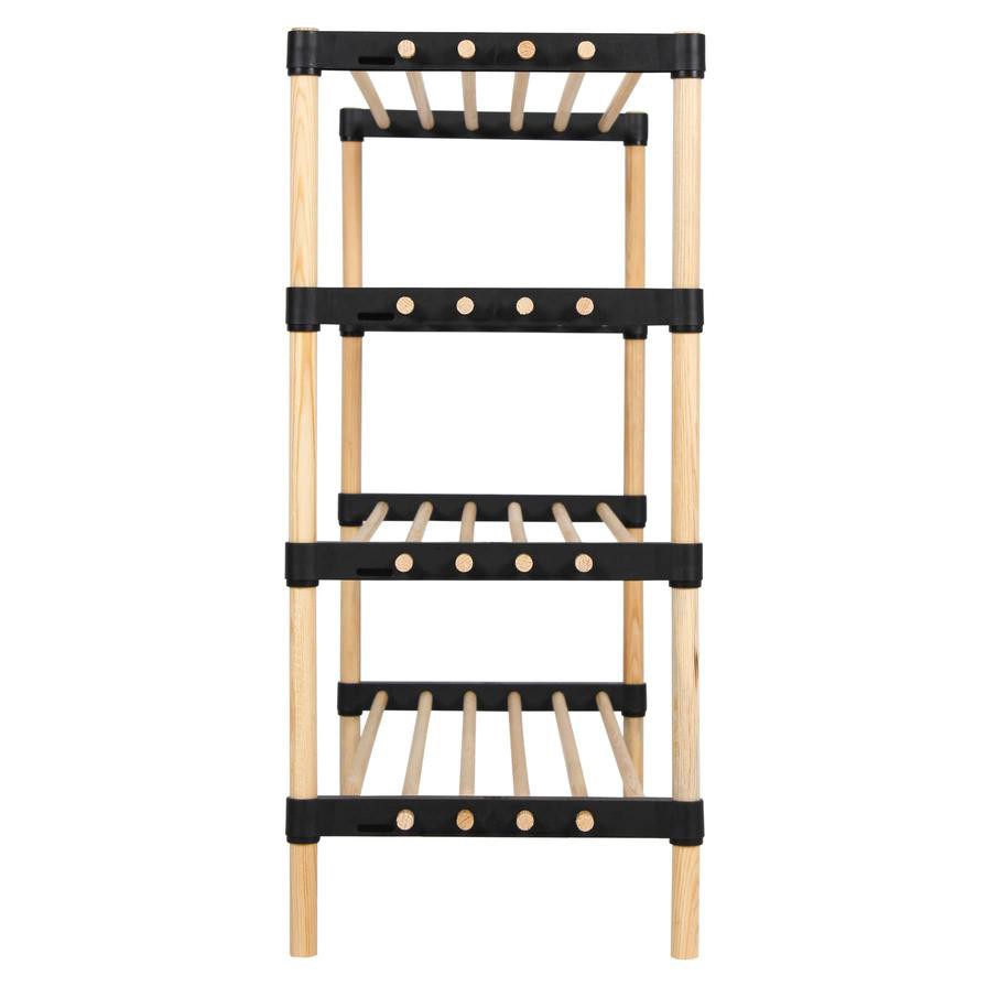 رف وحدات خيزران 4 مستويات متعدد الأغراض سيوود (28 × 76 × 62.5 سم)