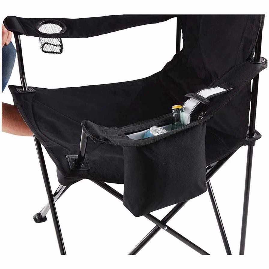 Coleman Steel Foldable Camping Quad Chair W/Cooler