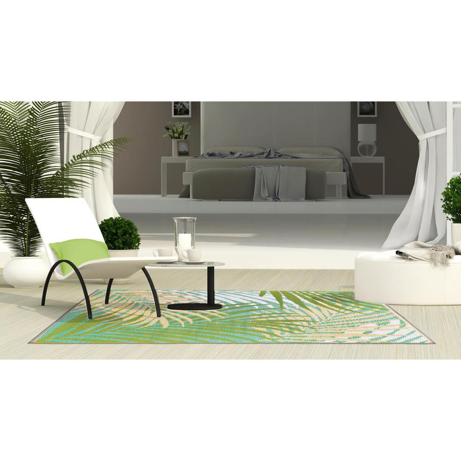 Plastic Tropical Outdoor Rug (90 x 150 cm)