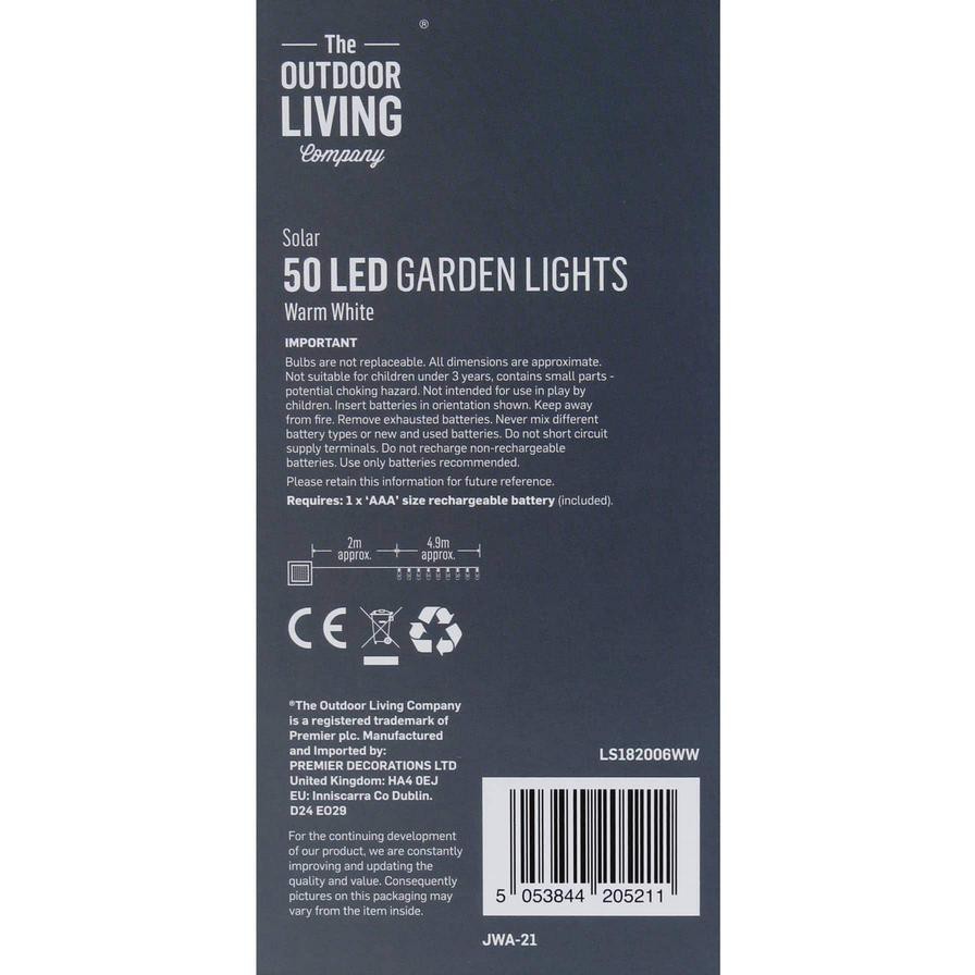 The Outdoor Living Company Solar 50 LED Garden Lights (Warm White)