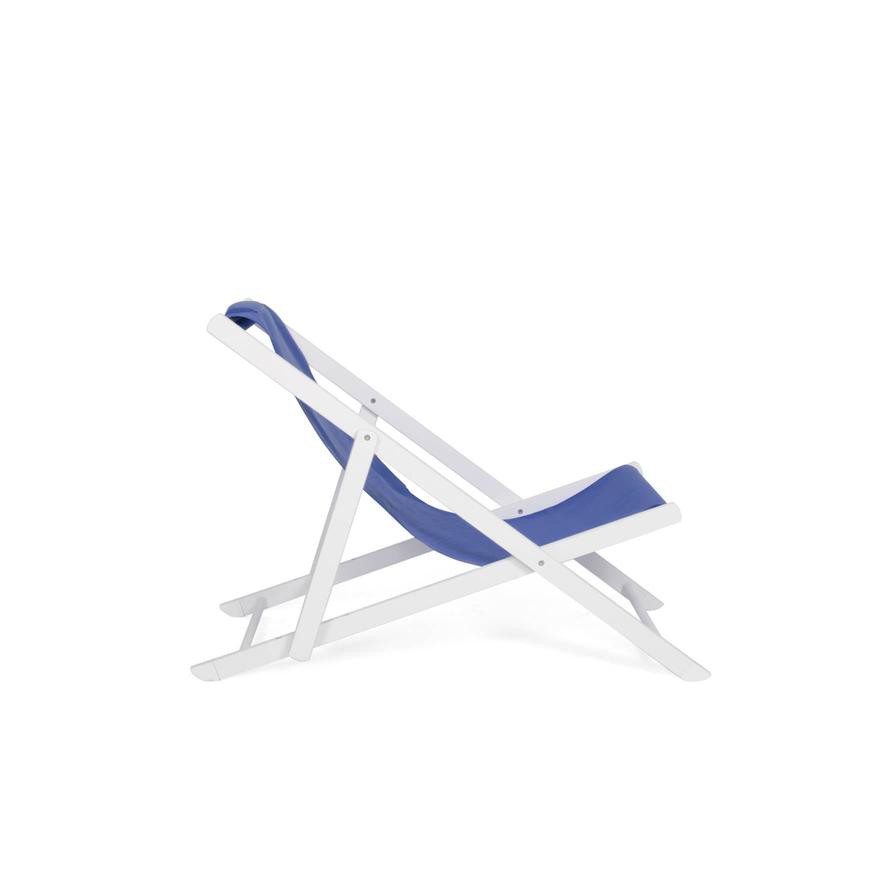 La Chaise Aluminum Outdoor Chair Maiori (140 x 60 x 85 cm, White & Navy)