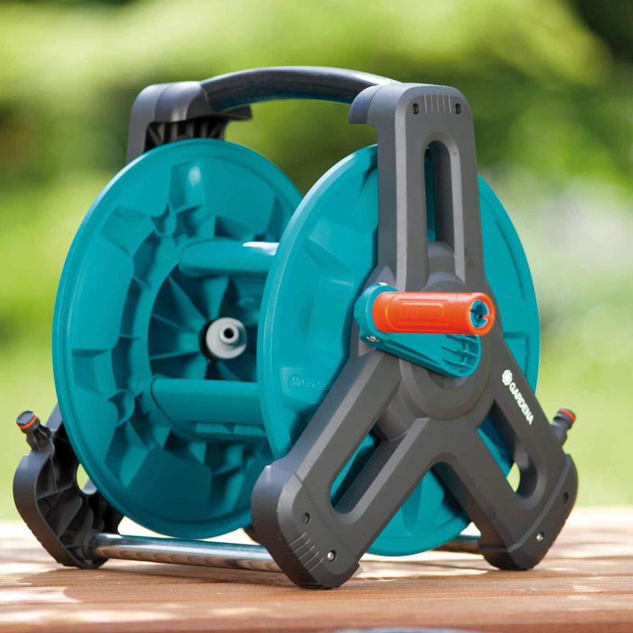 Gardena Classic Hose 50 Reel Bracket (Gray/Teal)