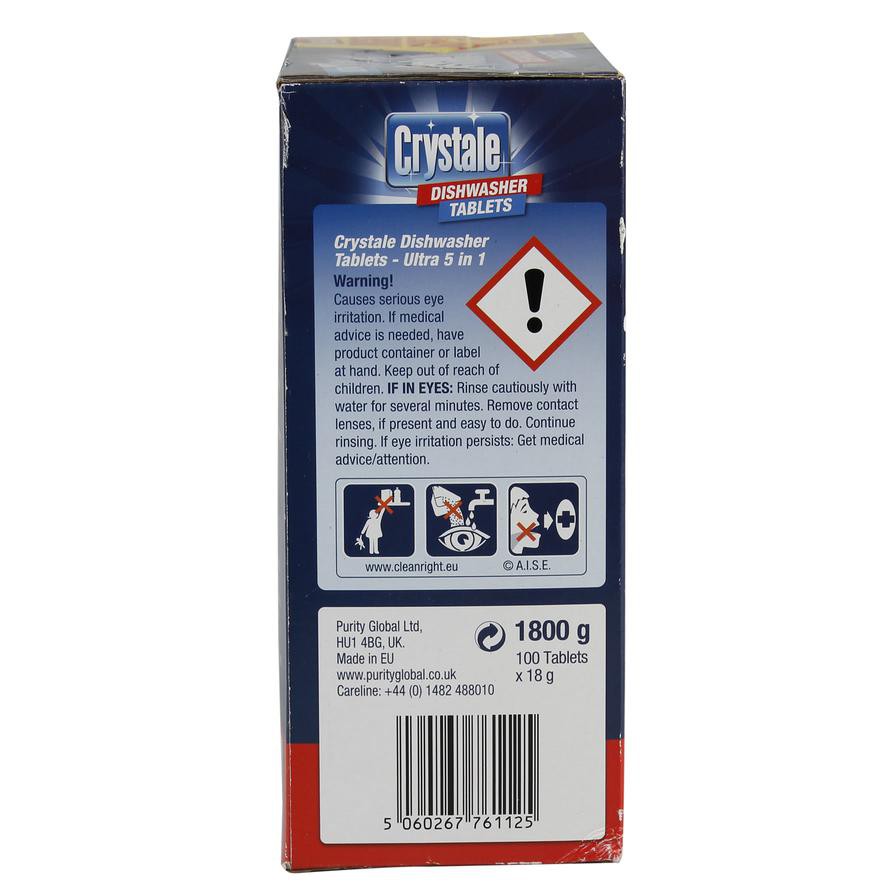 Crystale Ultra 5-in-1 Dishwasher Tablets (100 Pc.)