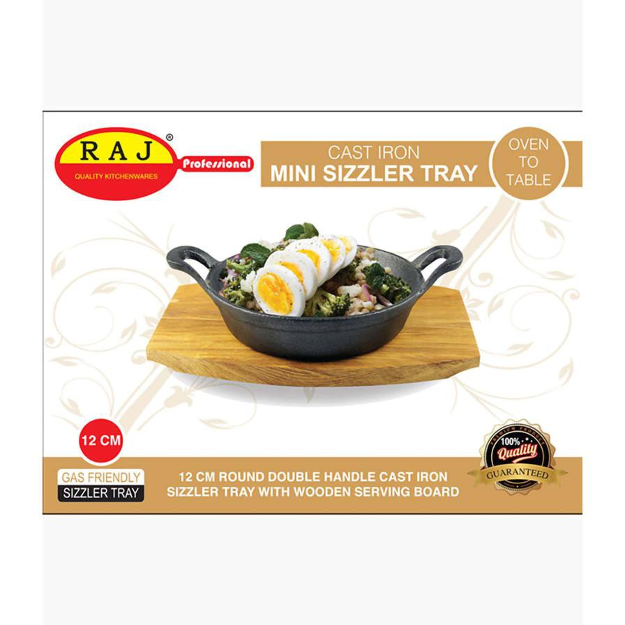 Raj Mini Round Dual Handle Sizzler Tray (12 cm)