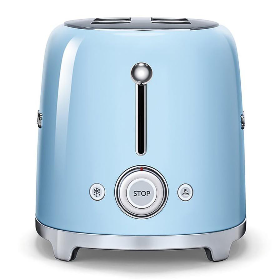 SMEG TSF01PBUK Stainless Steel 2-Slice Retro Toaster (950 W, Pastel Blue)