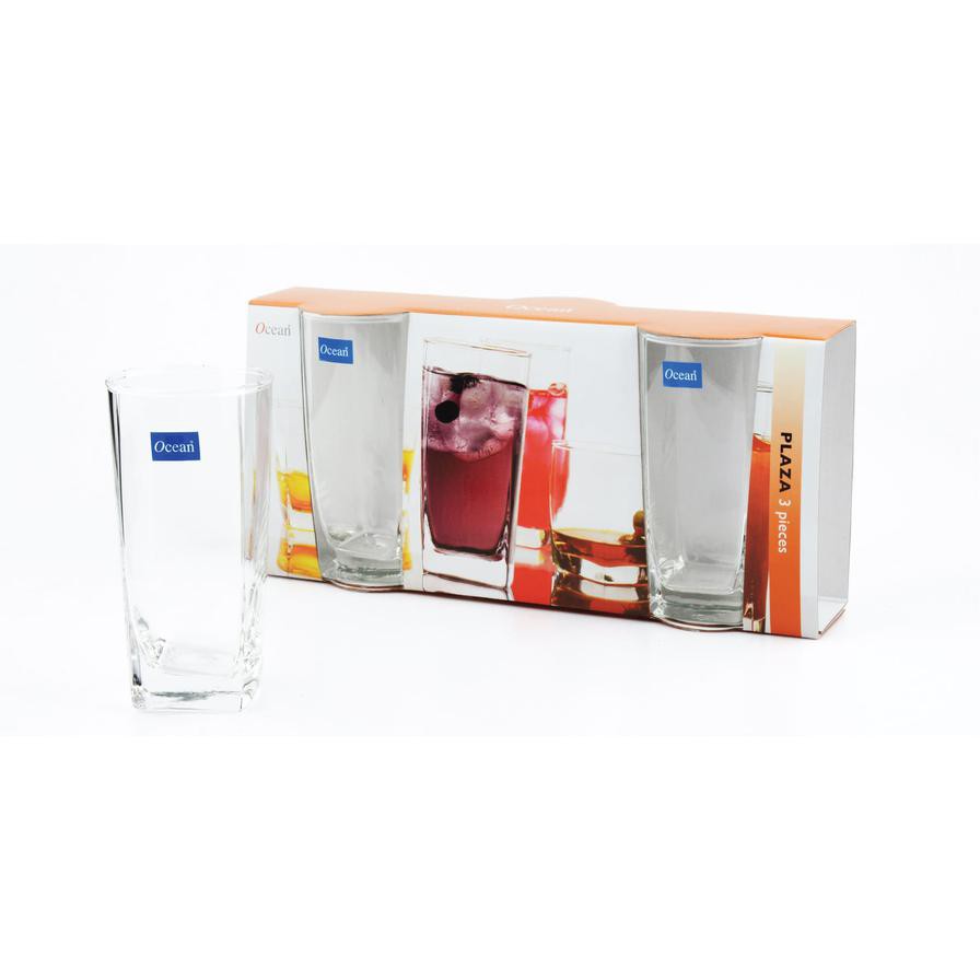 Ocean Plaza Hi-Ball Glass Set (320 ml, 3 pcs)