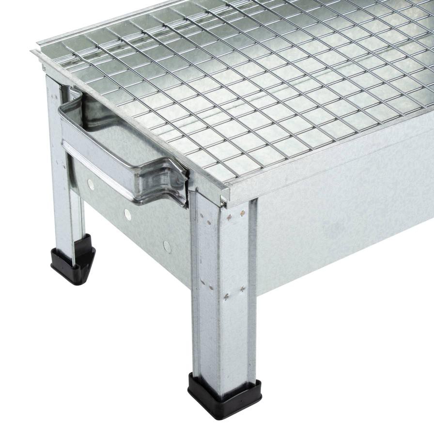 Galva Stainless Steel Portable Rectangular BBQ Grill (62 cm)