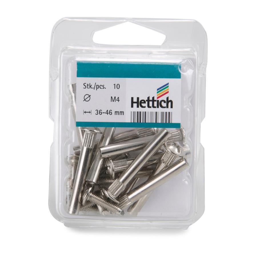 Hettich Furniture Connecting Screw (M4 x 36-46 mm, Pack of 10)