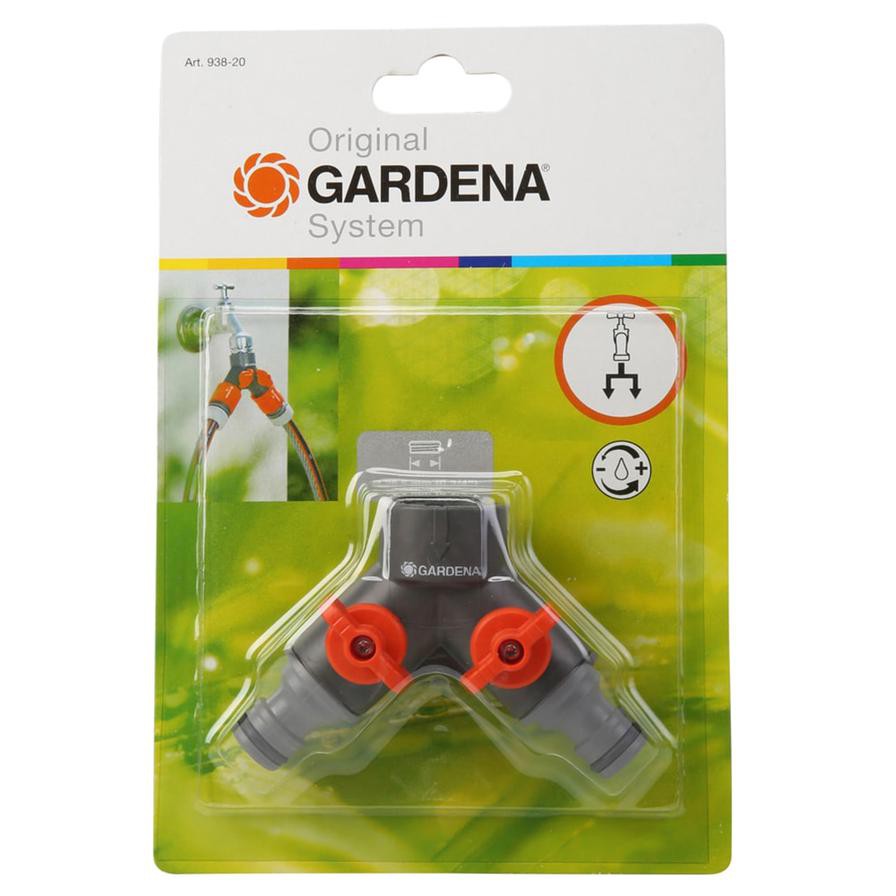 Gardena Twin-Tap Y Connector (86.4 cm, Gray/Orange)