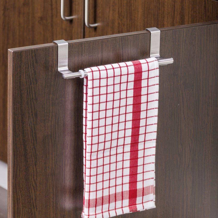 Wenko Stainless Steel Overdoor Towel Rail (35 x 6 x 7 cm)