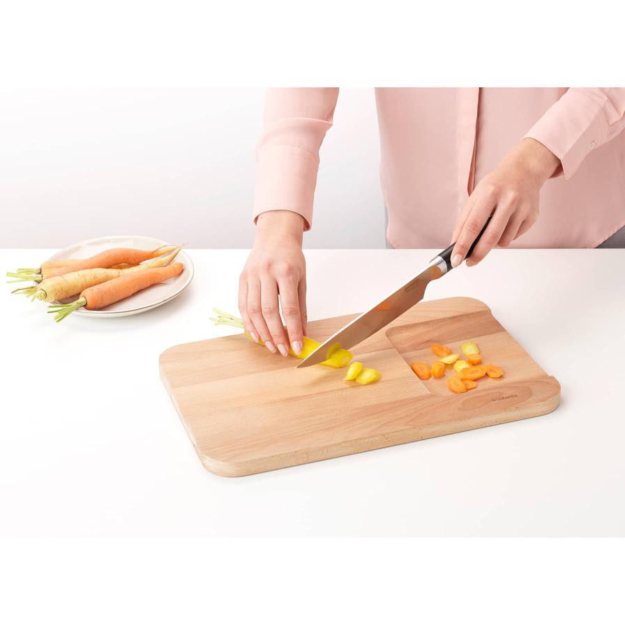 Brabantia Profile Large Wooden Chopping Board for Vegetables (1.8 x 25 x 40 cm)