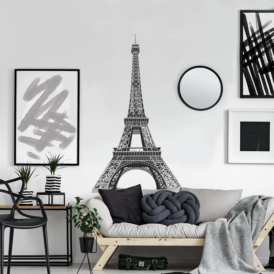 RoomMates Glow, Peel & Stick Eiffel Tower Giant Wall Decal Set (82.5 x 142 cm, 13 pcs)