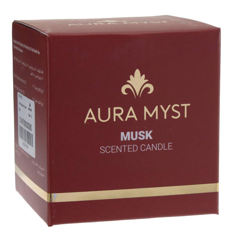 Aura Myst Glass Jar Candle W/Lid (128 g, Musk)