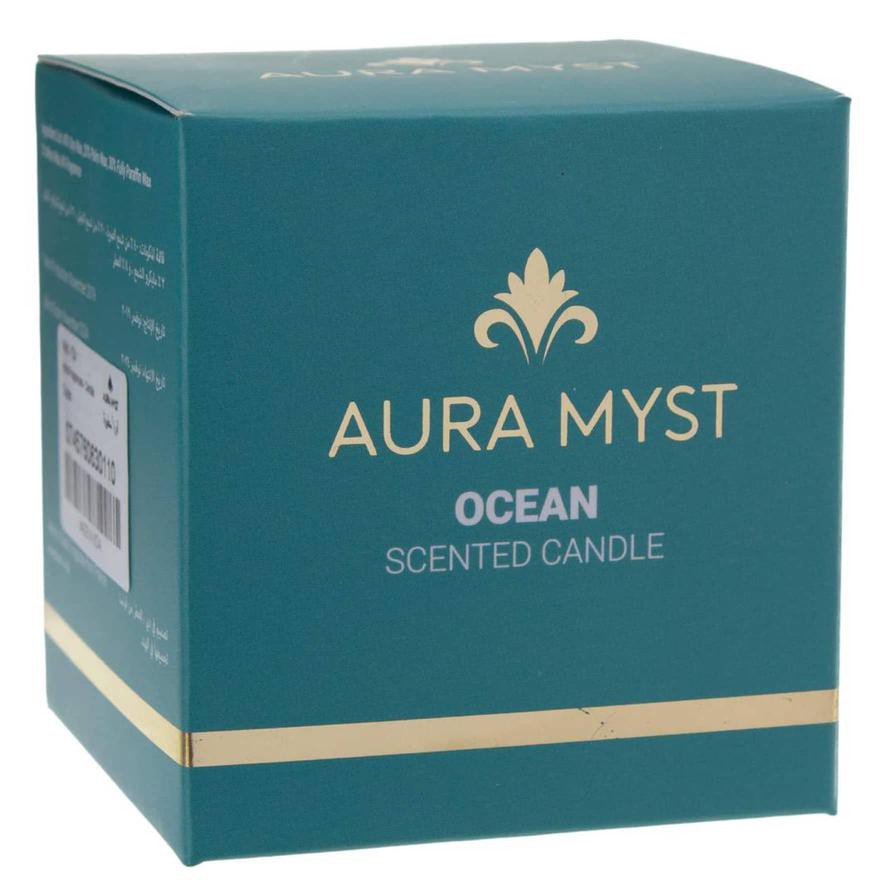 Aura Myst Glass Jar Candle W/Lid (128 g, Ocean)