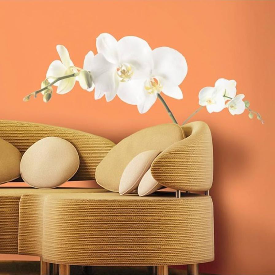 RoomMates Orchid Giant Wall Decals (White)