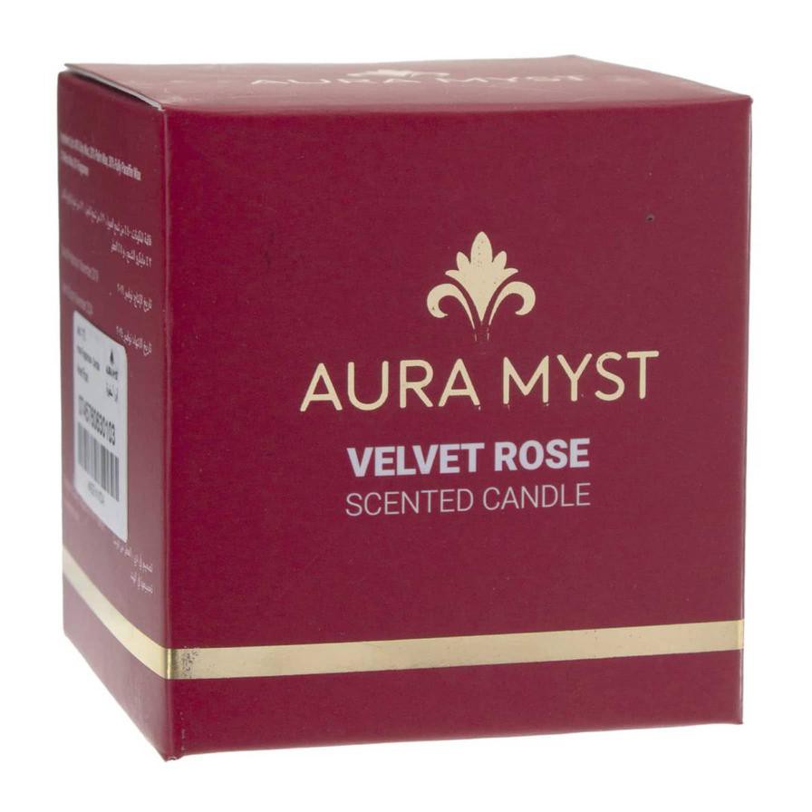 Aura Myst Glass Jar Candle W/Lid (128 g, Velvet Rose)