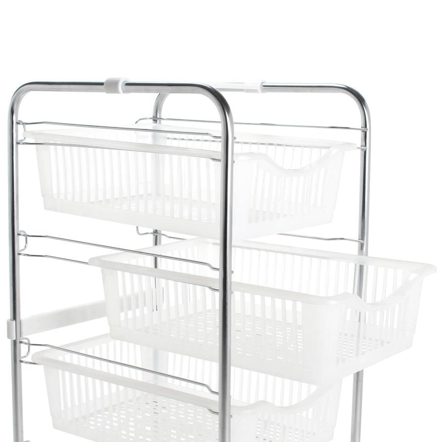 Kiwa Metal  4-Tier Demountable Kitchen Trolley (44 x 33.5 x 82.5 cm)