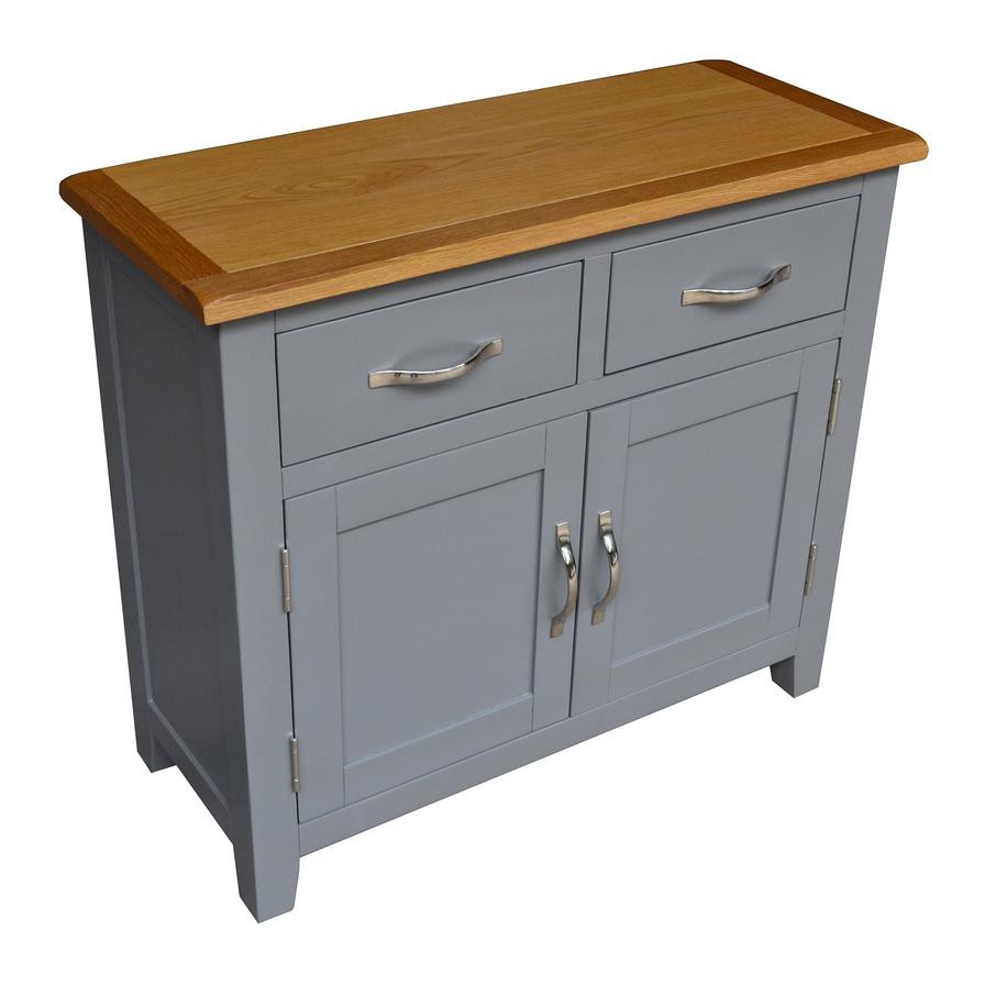 Harrogate MDF & Oak Sideboard W/Drawers (80 x 33 x 70 cm, Small)