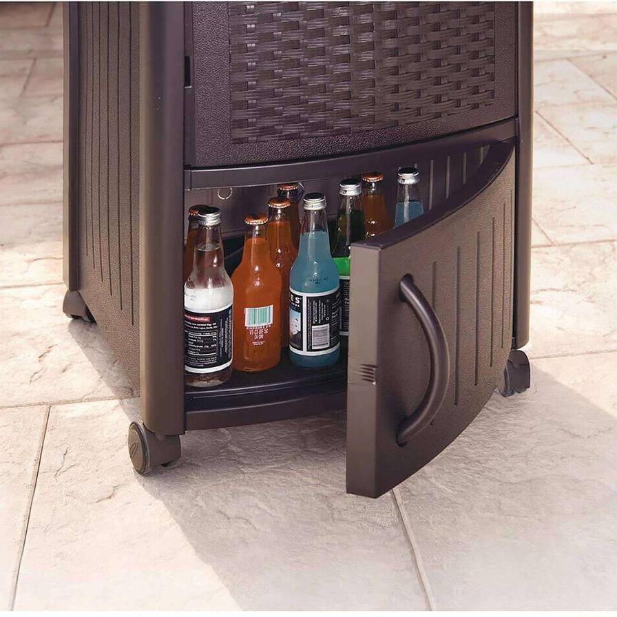 Suncast Wicker Cooler With Cabinet (91 x 65 x 86 cm, Brown)