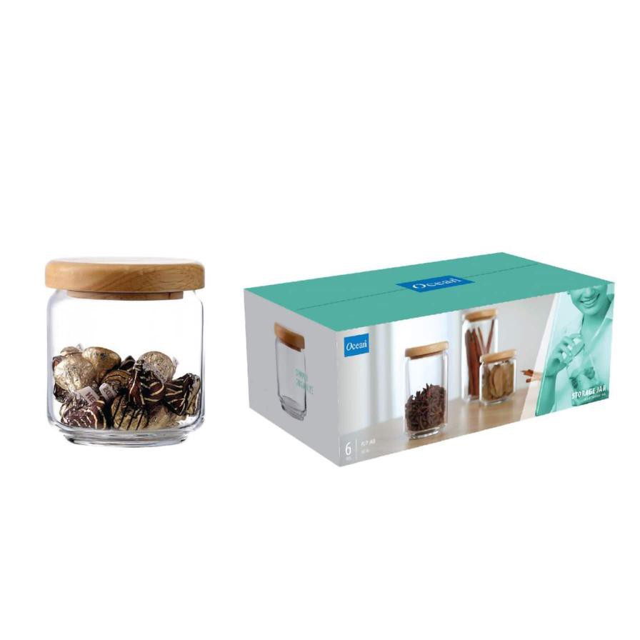 Ocean Wooden Pop Jar Set (500 ml, 6 Pc.)