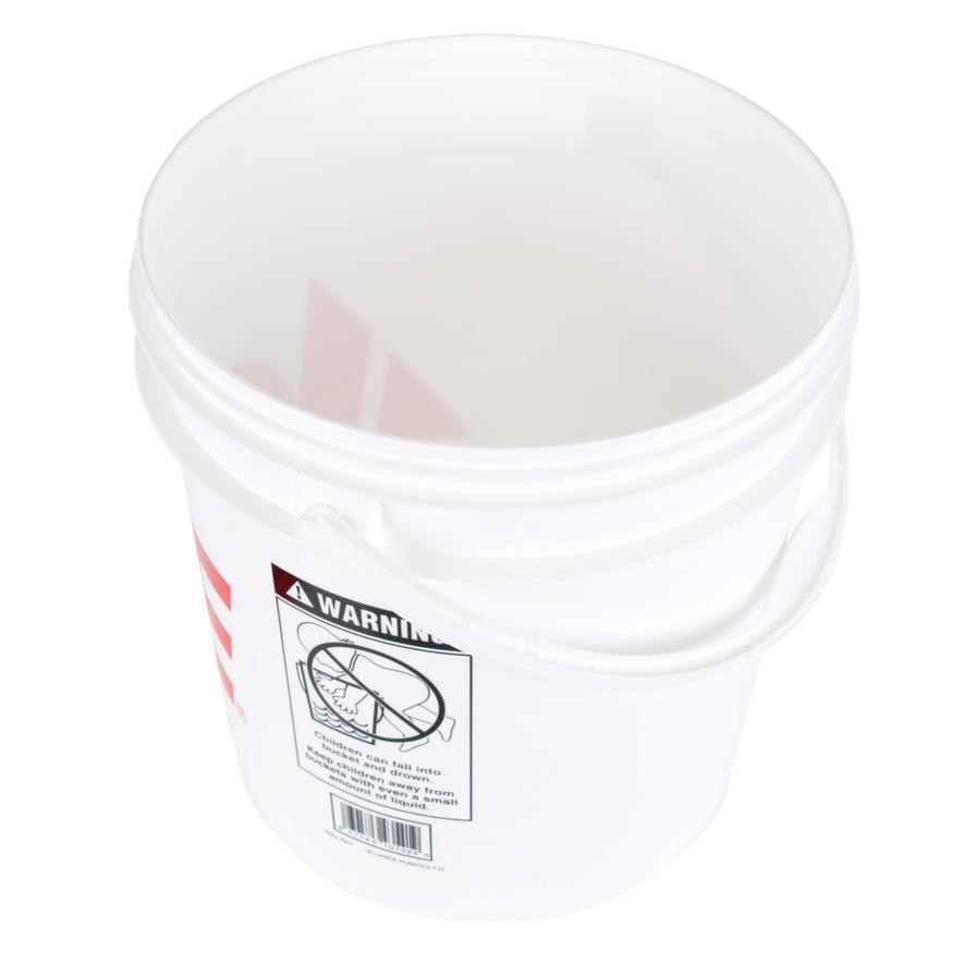 Ace Plastic Bucket (20 L, White/Red)