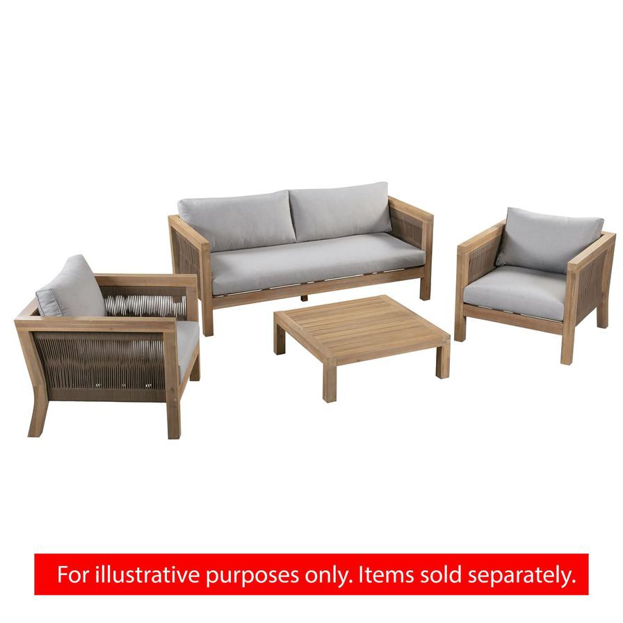 Seychelles 2-Seater Acacia Wood Sofa W/Cushions Generic (174 x 70 x 65 cm)