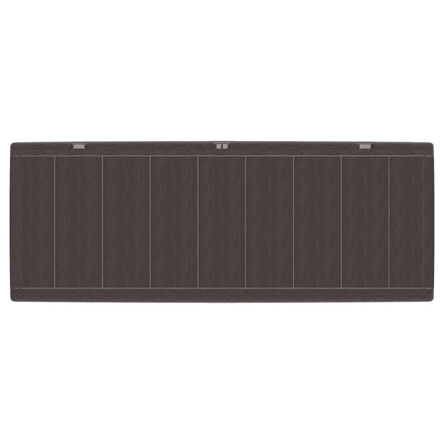 Cosmoplast Cedargrain Plastic Deck Storage Box (270 L, 116.5 x 45 x 56 cm)