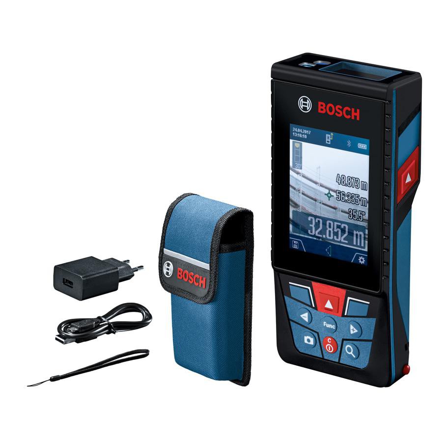 Bosch Professional Laser Measure, GLM 120 + Dual Head Bit Set (21 Pc.)