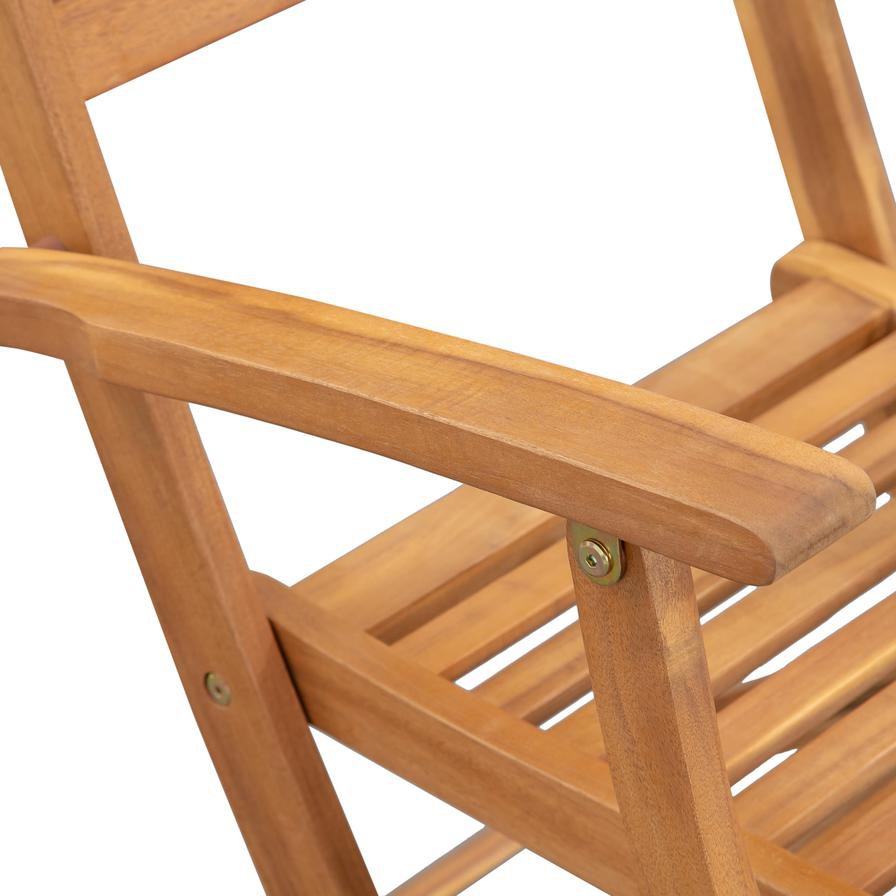 Kingston Acacia Wood Folding Chair W/Armrests Generic (61.5 x 56 x 90 cm, 2 Pc.)