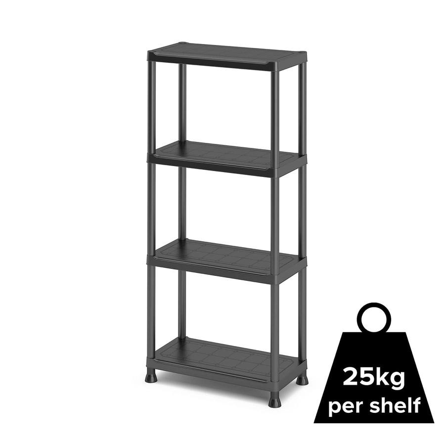 4-Tier Polypropylene Shelf (30 x 60 x 135 cm)