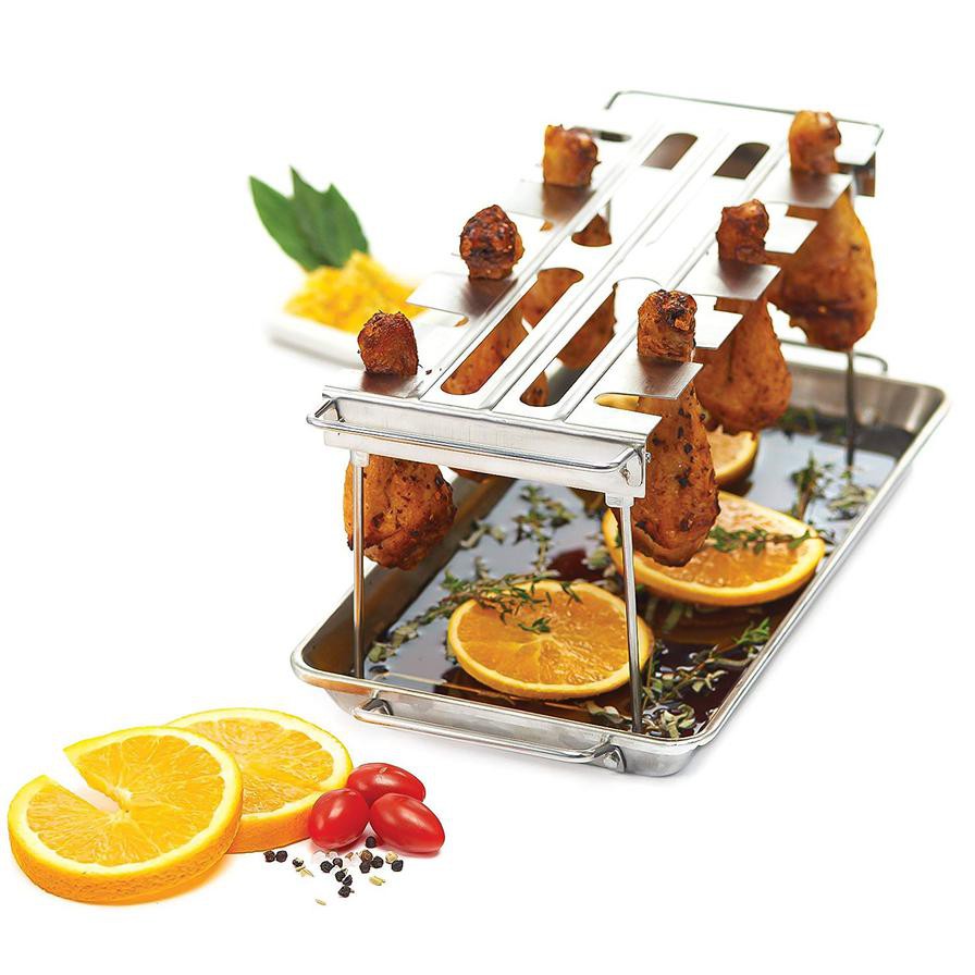 Broil King Stainless Steel Wing Rack W/Pan