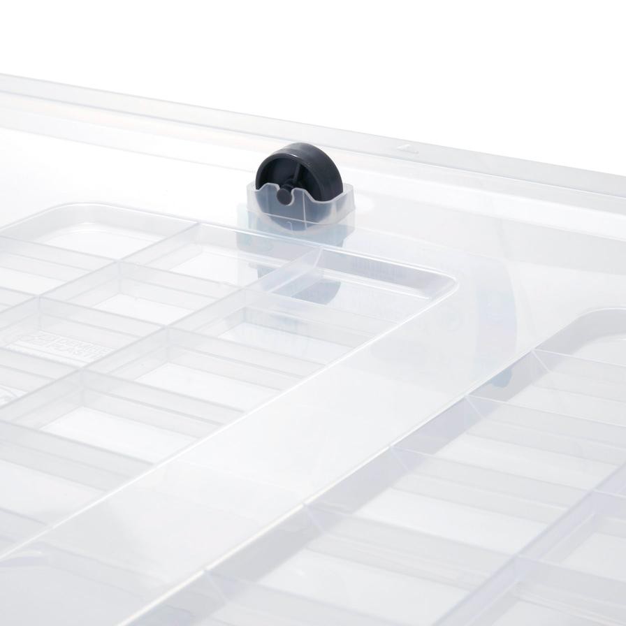 Hobby Life Transparent Flat Plastic Storage Box (55 L, 60 x 80 x 19 cm)