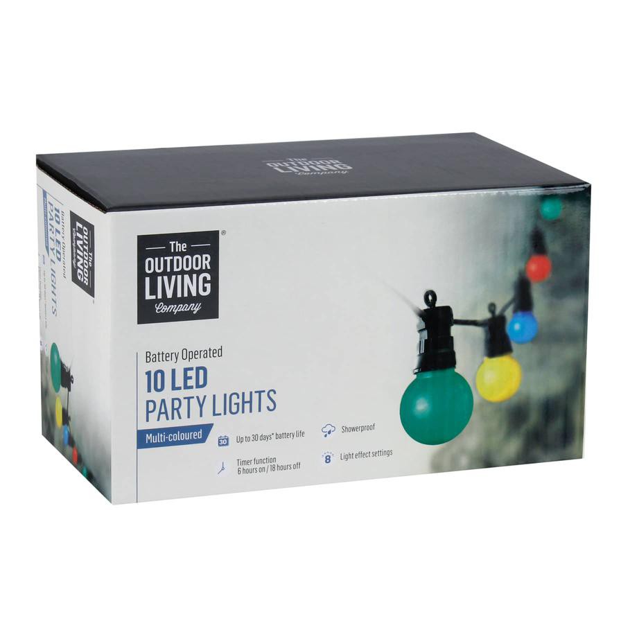 Premier Battery Operated 10 LED Party Lights (2.7 m)