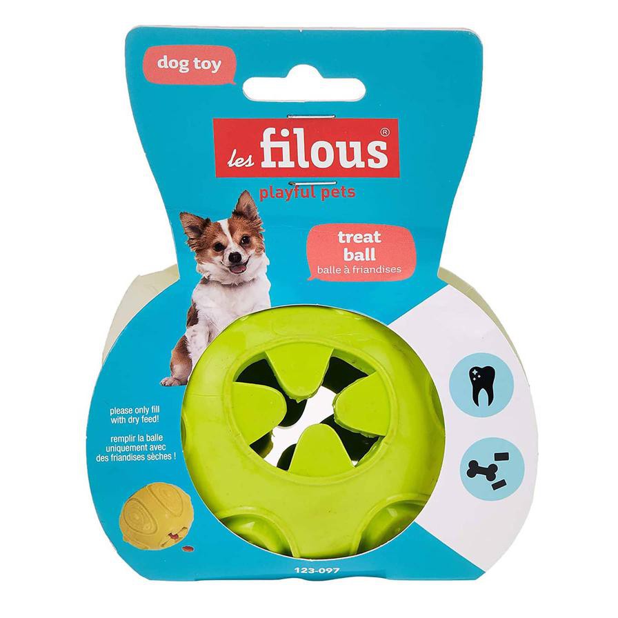 Les Filous Food-Treated TPR Dog Chew Ball (6.9 x 8.8 cm)