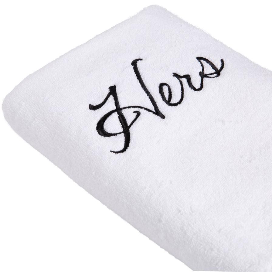 Truebell Her's' Bath Towel (70 x 140 cm,  White)