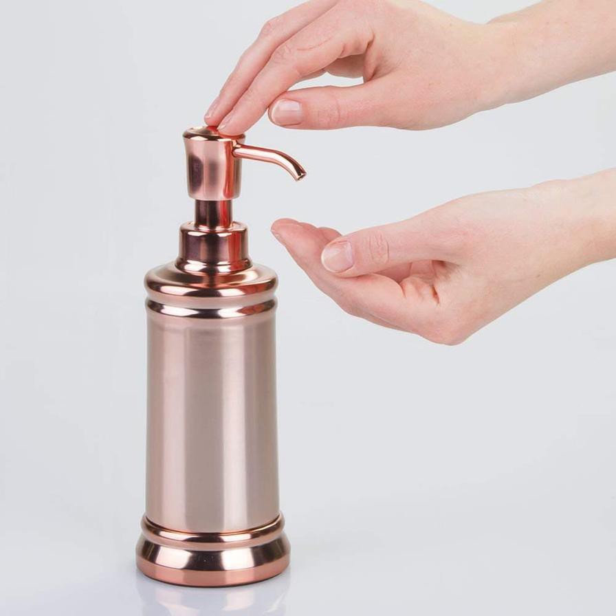 InterDesign Sutton Soap Pump (9 x 20 cm, Rose Gold)