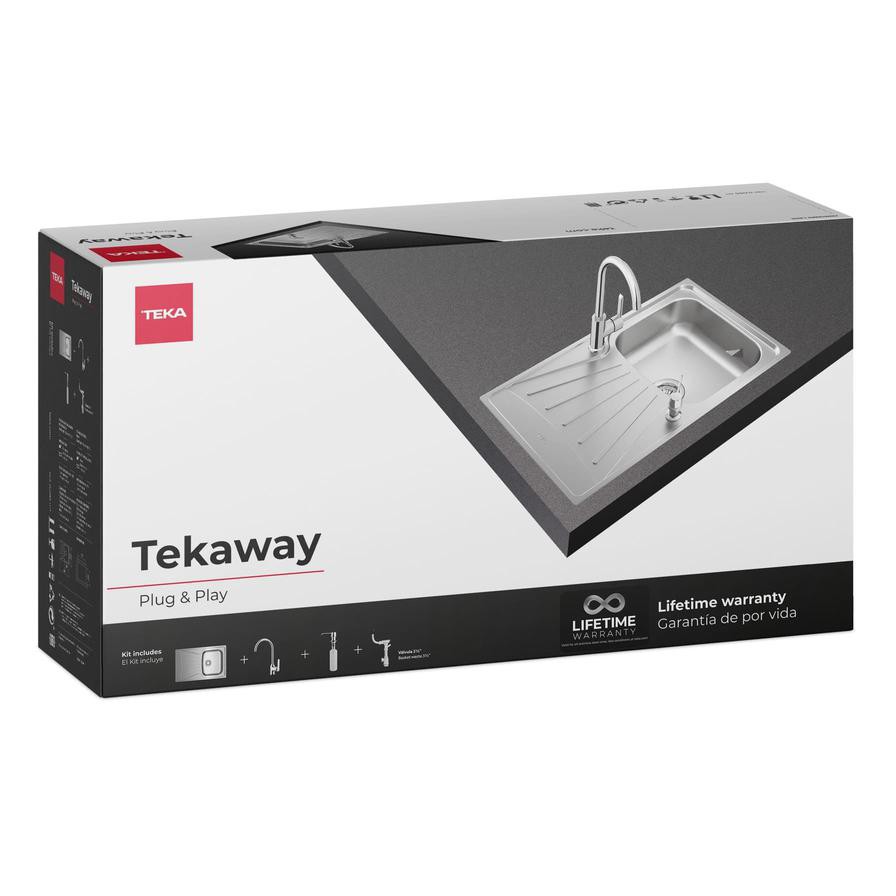 Teka Tekaway Deva Stainless Steel Sink W/Pipe & Accessories (78 x 43.5 cm)