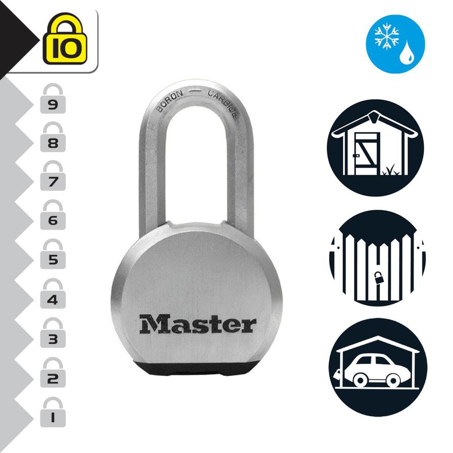 Master Lock Steel Heavy Duty Padlock W/Keys (6.4 x 12 x 3 cm)