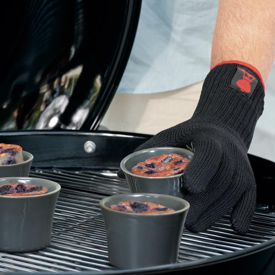 Weber Premium Barbeque L/XL Glove Set (Set of 2, Black)