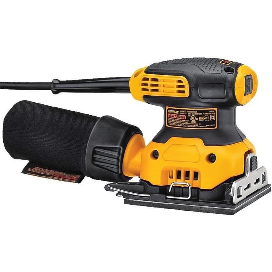 DeWalt Orbital Palm Grip Sander W/Dust Bag DW411 (13500 RPM, Yellow)