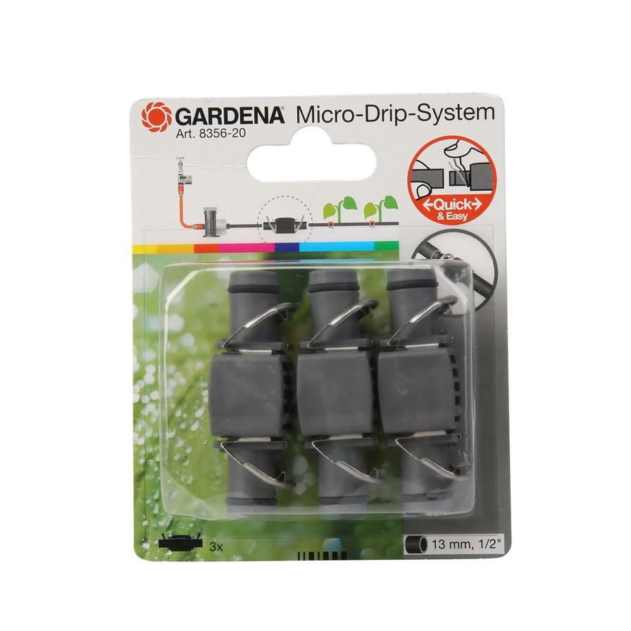 Gardena Micro-Drip-System Hose Connector (13 mm, Pack of 3)