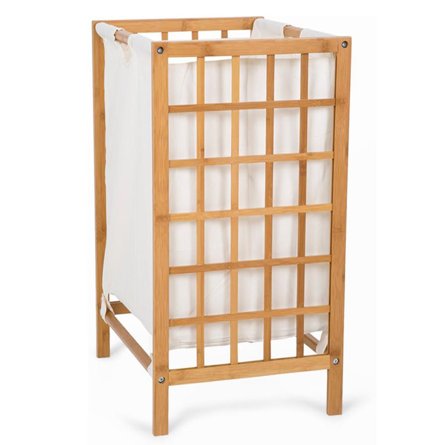 Honey-Can-Do Bamboo Grid Frame Hamper (66 x 43 x 33.5 cm, Brown)