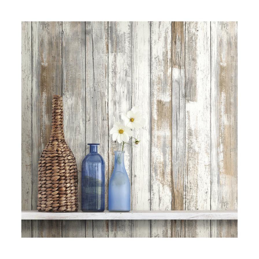 Roommates Peel & Stick Décor (20.5 inch x 16.5 feet, Distressed Wood)