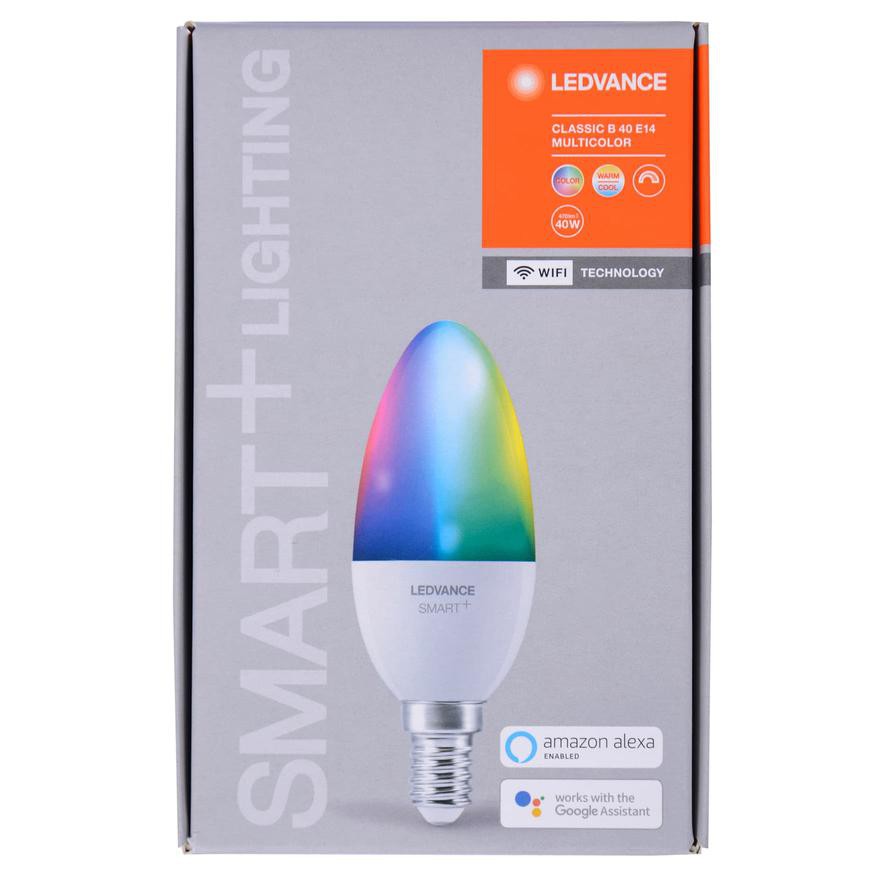 Ledvance Smart+ Wi-Fi Classic E14 LED Light (5 W, RGBW)