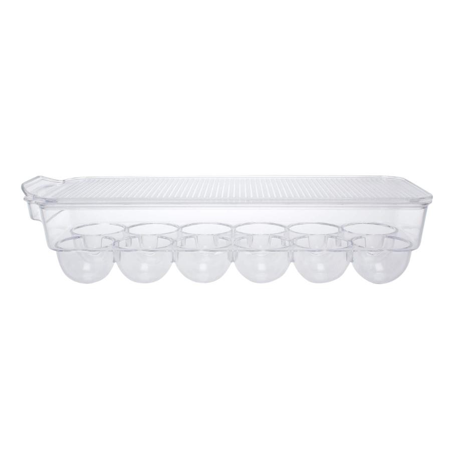 Happy Mom Plastic Refrigerator Egg Tray W/Lid